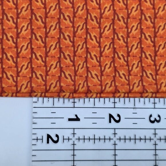 Quilting Craft Fabric Orange Geometric Fall Autumn Kaleidoscope Fat Quarter - Picture 2 of 5